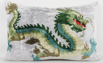 HANDMADE- IKAT SILK/VELVET PILLOWCASE