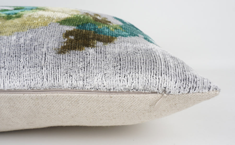 HANDMADE- IKAT SILK/VELVET PILLOWCASE