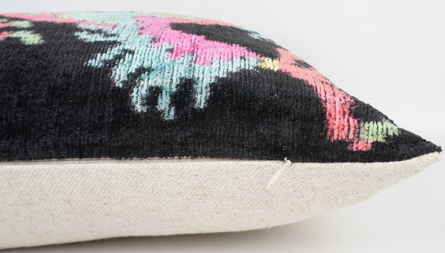 HANDMADE- IKAT SILK/VELVET PILLOWCASE