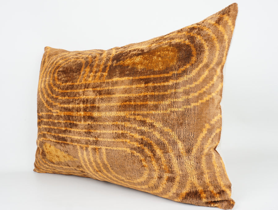 HANDMADE- IKAT SILK/VELVET PILLOWCASE