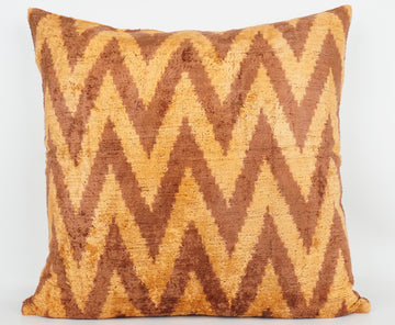 HANDMADE- IKAT SILK/VELVET PILLOWCASE
