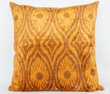 HANDMADE- IKAT SILK/VELVET PILLOWCASE
