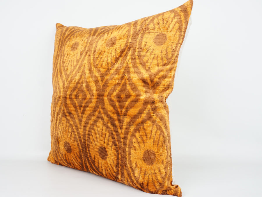 HANDMADE- IKAT SILK/VELVET PILLOWCASE