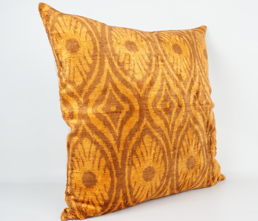 HANDMADE- IKAT SILK/VELVET PILLOWCASE