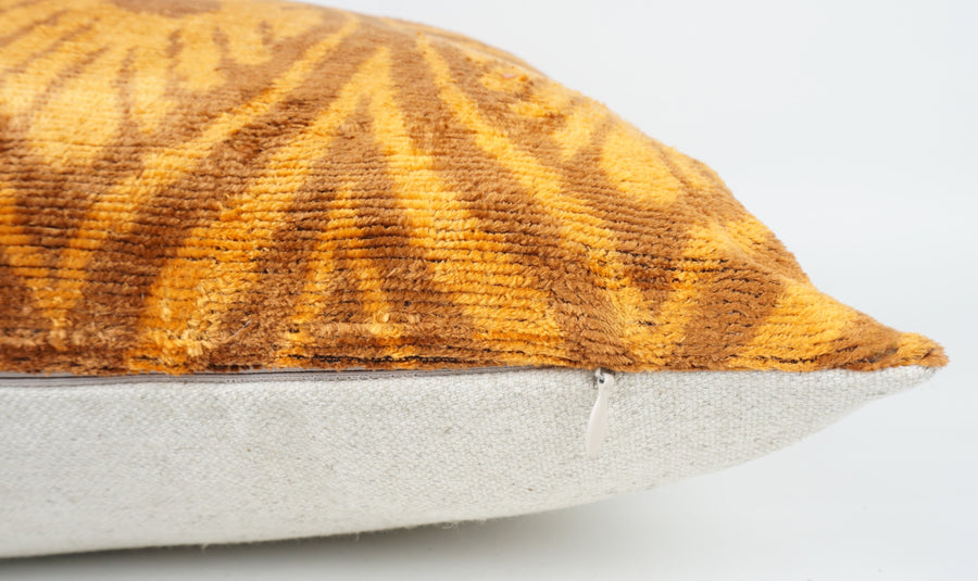 HANDMADE- IKAT SILK/VELVET PILLOWCASE