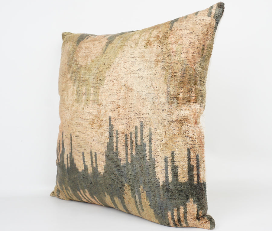 HANDMADE- IKAT SILK/VELVET PILLOWCASE