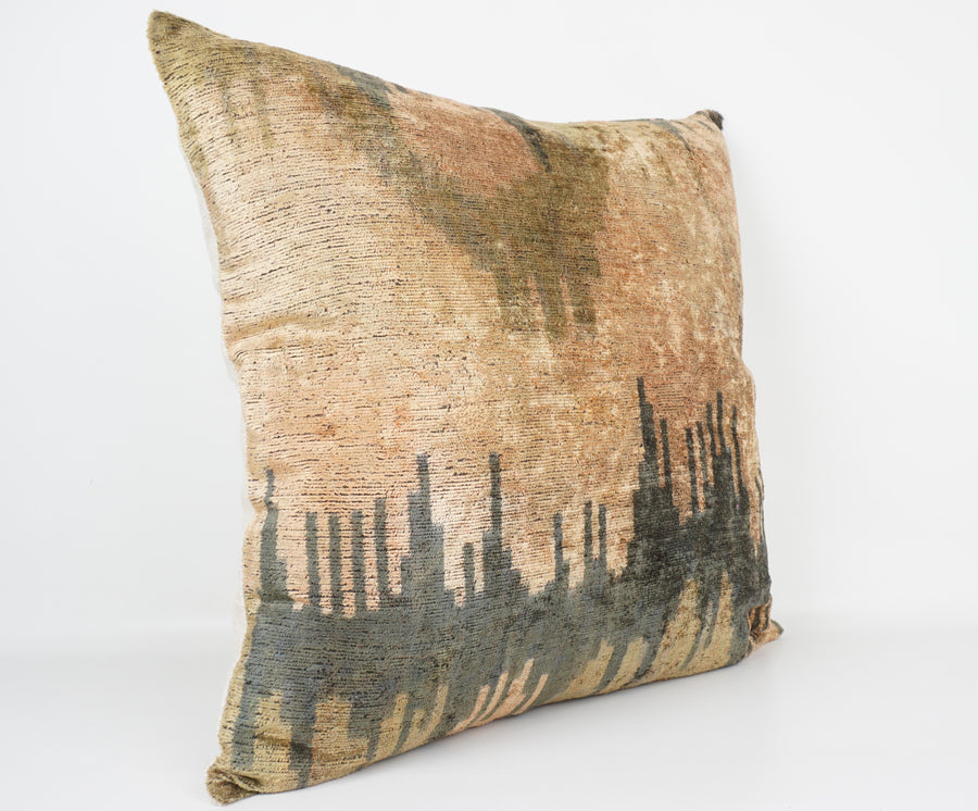HANDMADE- IKAT SILK/VELVET PILLOWCASE