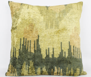 HANDMADE- IKAT SILK/VELVET PILLOWCASE