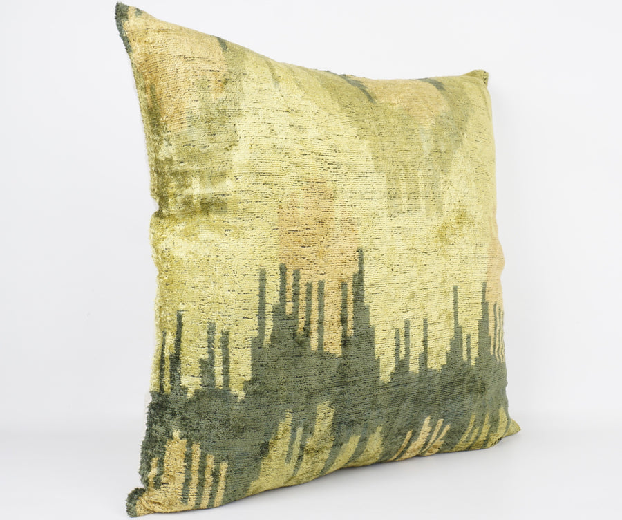 HANDMADE- IKAT SILK/VELVET PILLOWCASE