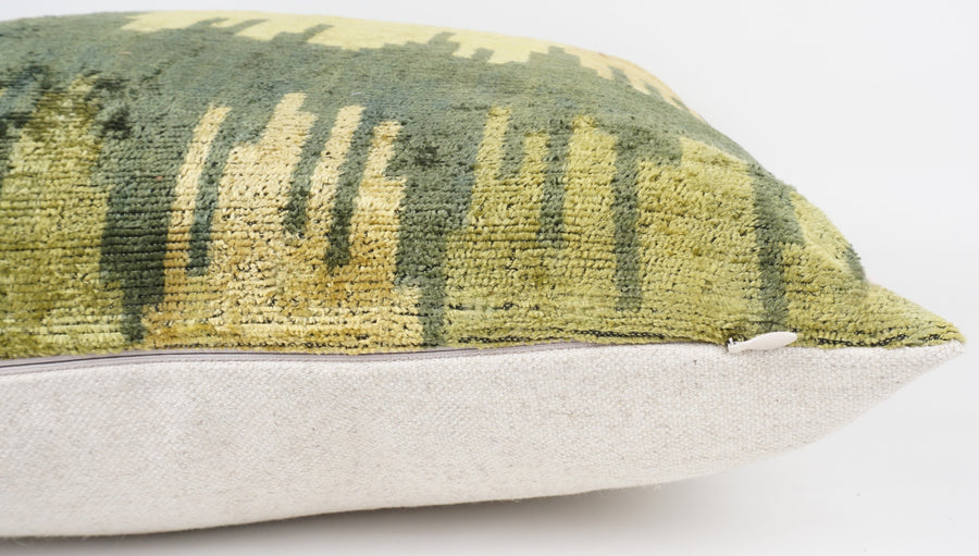 HANDMADE- IKAT SILK/VELVET PILLOWCASE