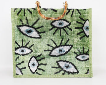 HANDMADE IKAT VELVET BAG