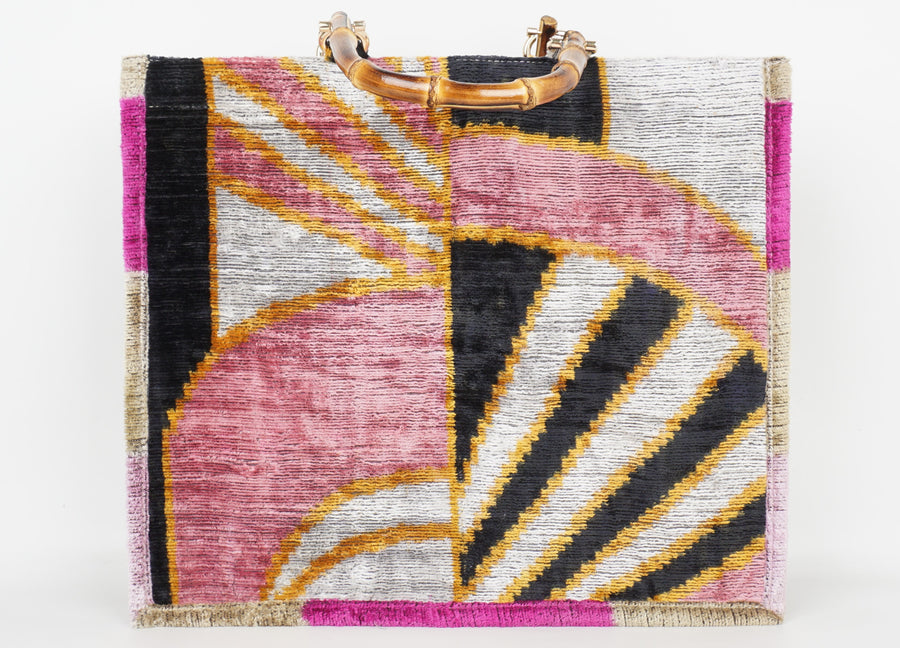 HANDMADE IKAT VELVET BAG