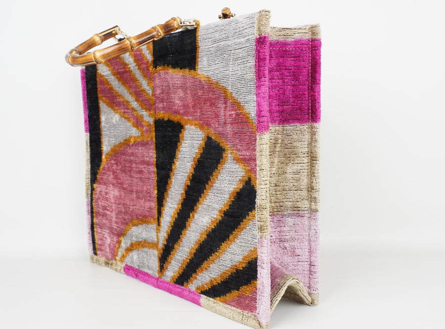 HANDMADE IKAT VELVET BAG