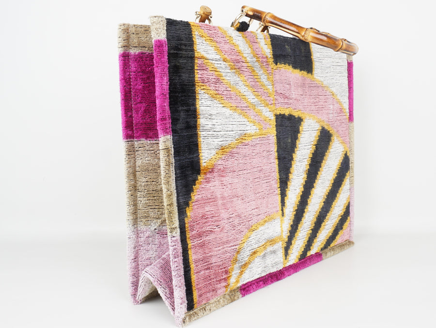 HANDMADE IKAT VELVET BAG