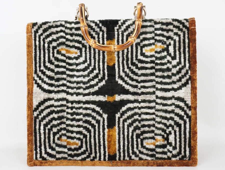 HANDMADE IKAT VELVET BAG