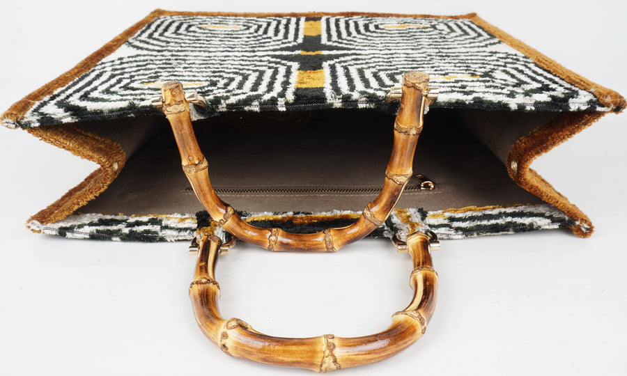 HANDMADE IKAT VELVET BAG