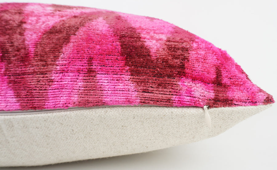 HANDMADE- IKAT SILK/VELVET PILLOWCASE