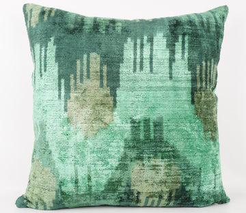 HANDMADE- IKAT SILK/VELVET PILLOWCASE