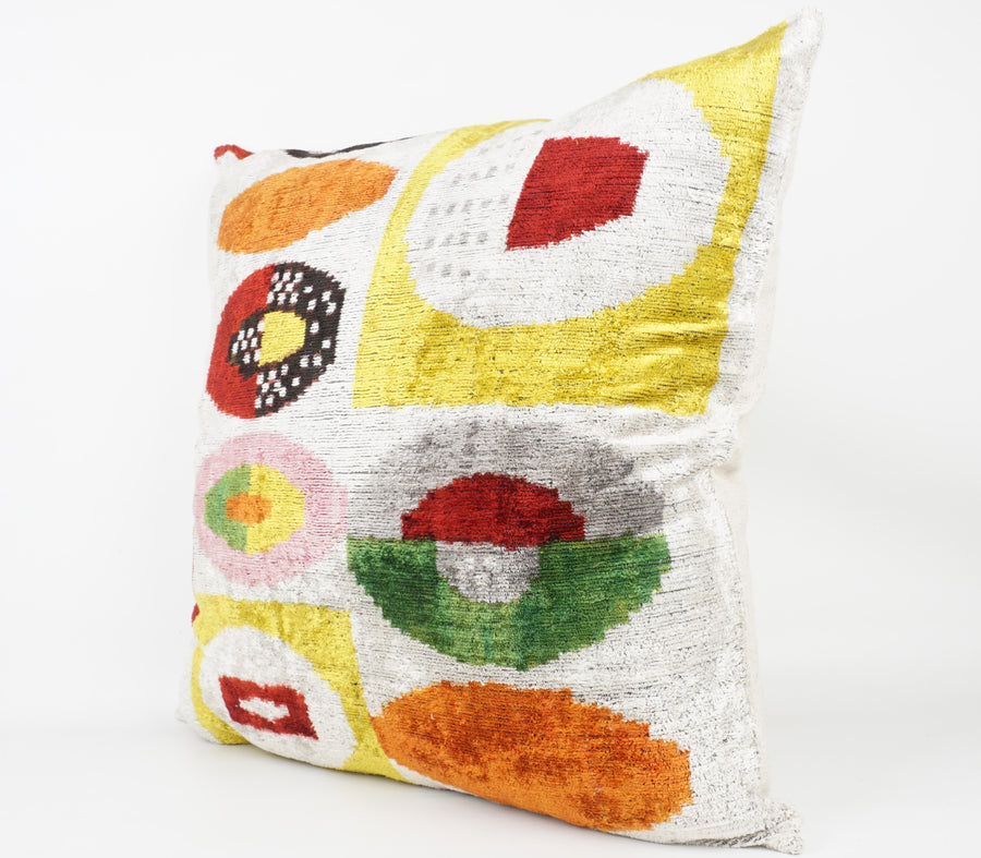 HANDMADE  IKAT SILK/VELVET PILLOWCASE