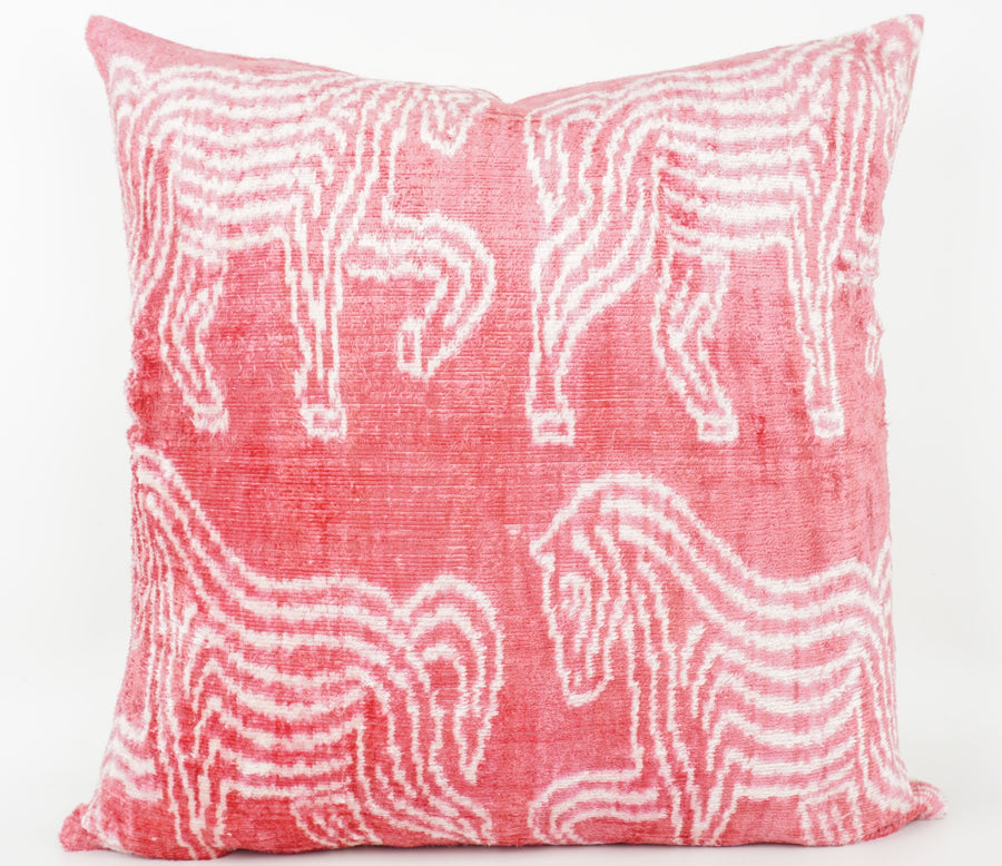 HANDMADE- IKAT SILK/VELVET PILLOWCASE