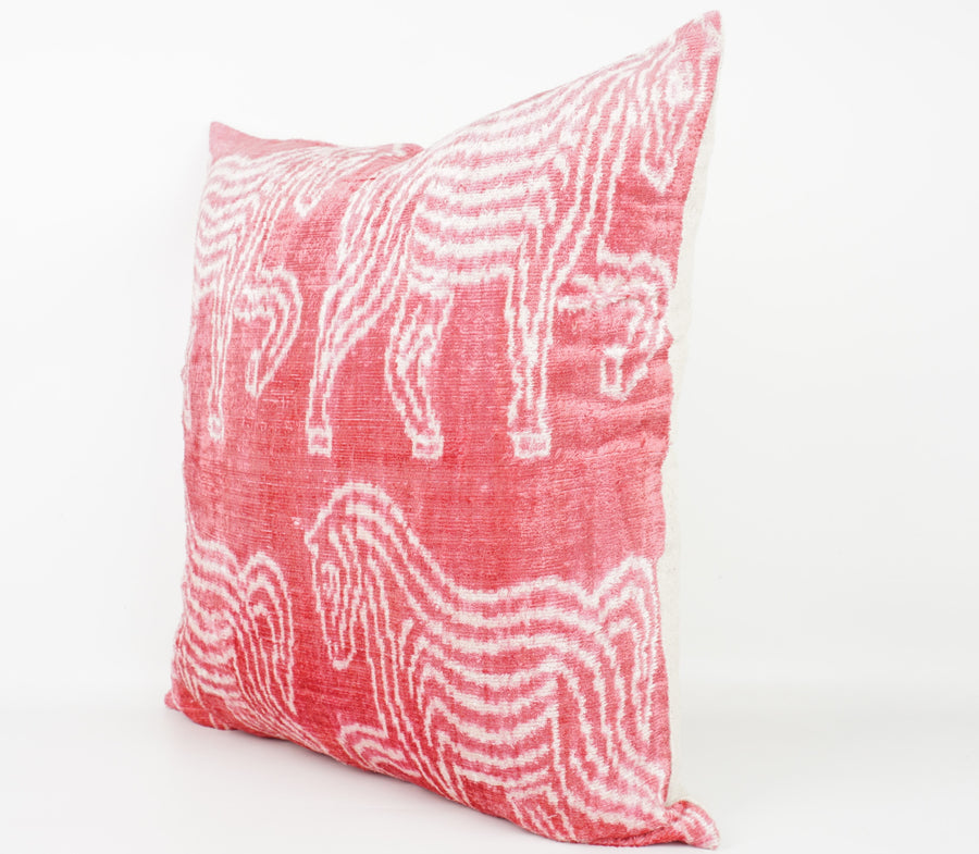 HANDMADE- IKAT SILK/VELVET PILLOWCASE