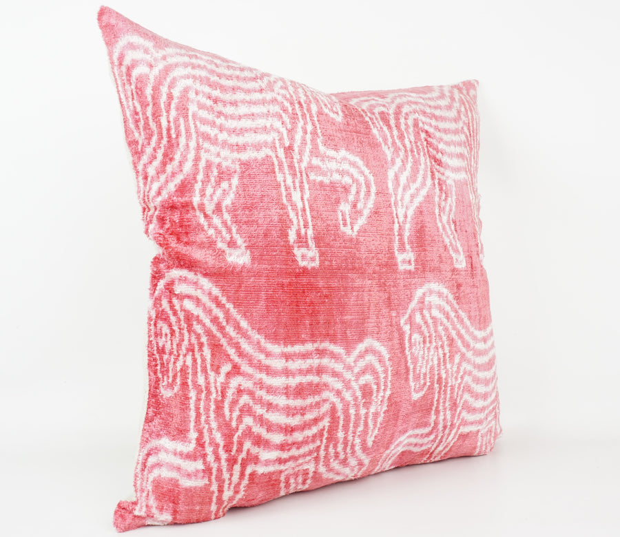 HANDMADE- IKAT SILK/VELVET PILLOWCASE