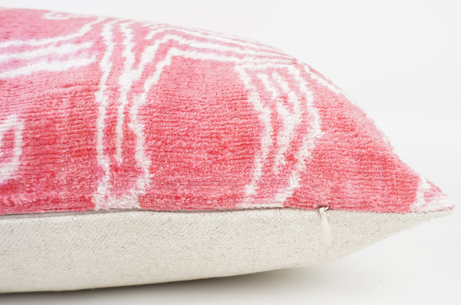 HANDMADE- IKAT SILK/VELVET PILLOWCASE