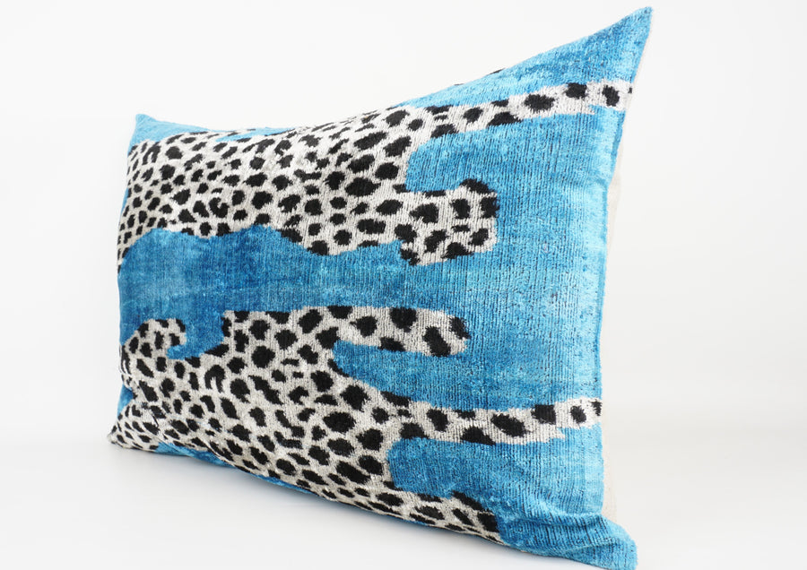 HANDMADE- IKAT SILK/VELVET PILLOWCASE