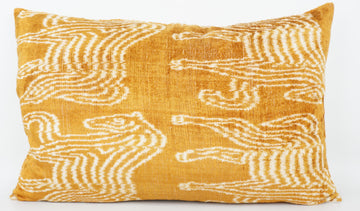 HANDMADE- IKAT SILK/VELVET PILLOWCASE