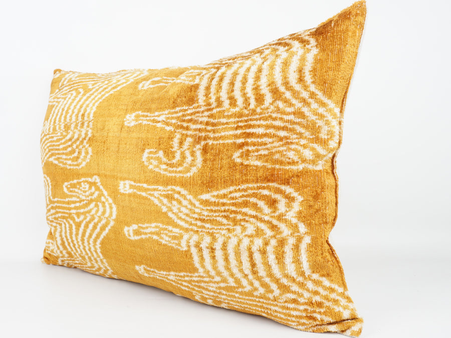 HANDMADE- IKAT SILK/VELVET PILLOWCASE