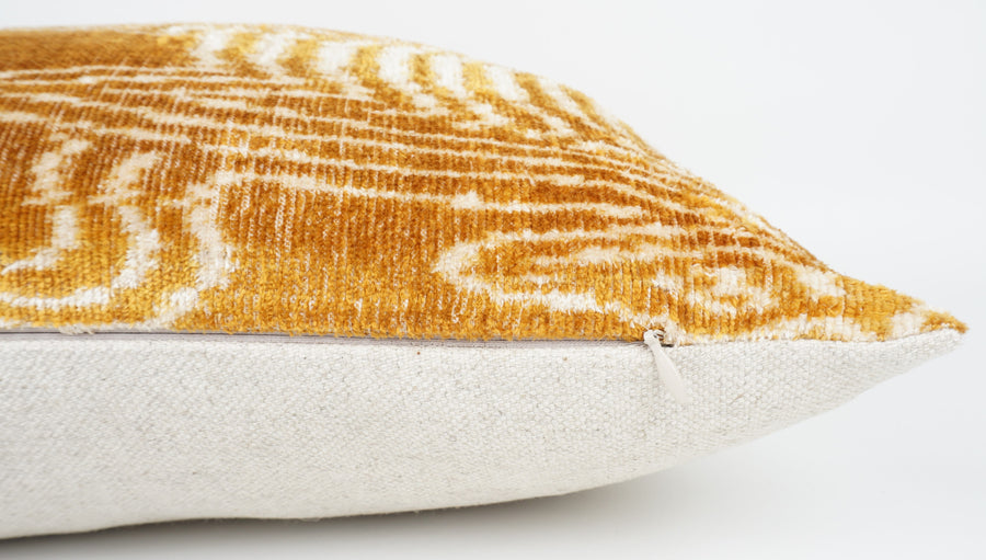 HANDMADE- IKAT SILK/VELVET PILLOWCASE