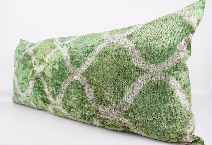 HANDMADE  IKAT SILK/VELVET PILLOWCASE