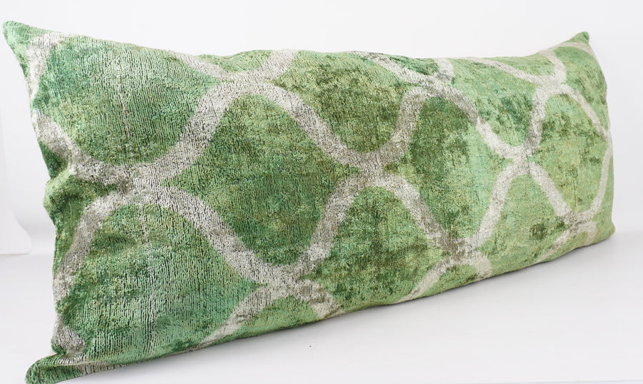 HANDMADE  IKAT SILK/VELVET PILLOWCASE