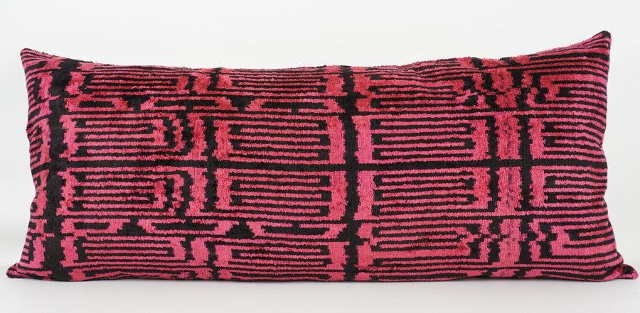 HANDMADE  IKAT SILK/VELVET PILLOWCASE