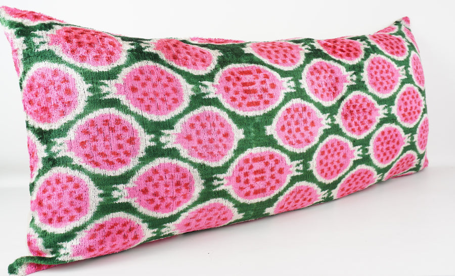 HANDMADE  IKAT SILK/VELVET PILLOWCASE