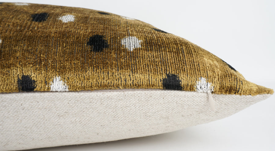 HANDMADE  IKAT SILK/VELVET PILLOWCASE