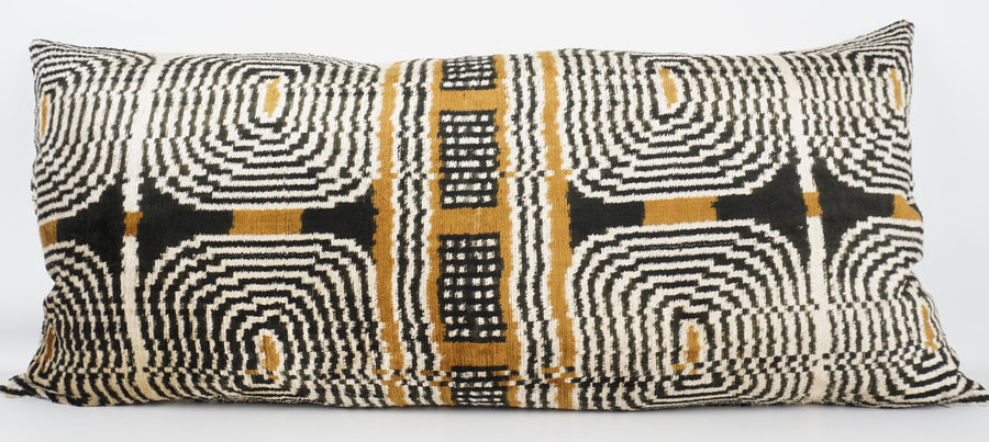 HANDMADE  IKAT SILK/VELVET PILLOWCASE