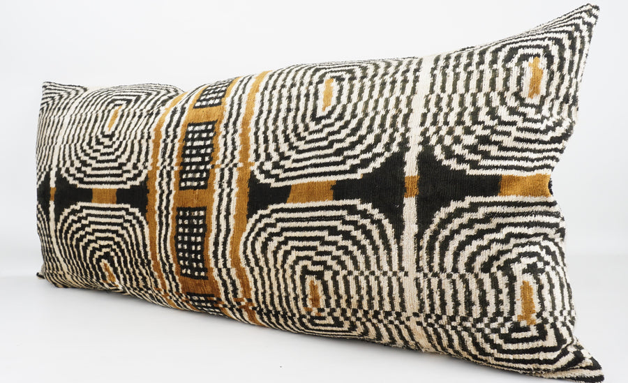 HANDMADE  IKAT SILK/VELVET PILLOWCASE