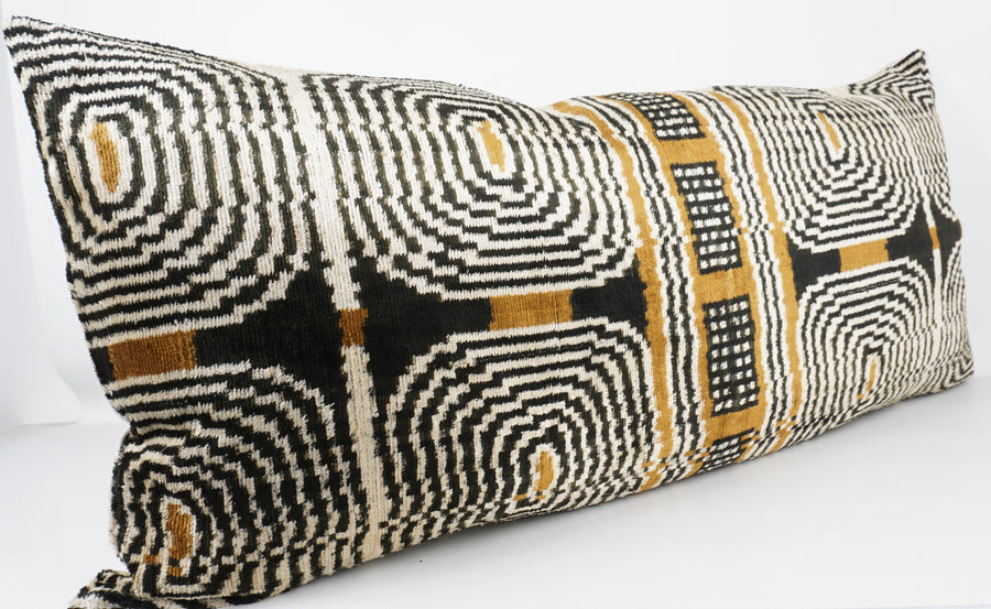 HANDMADE  IKAT SILK/VELVET PILLOWCASE