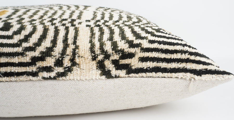 HANDMADE  IKAT SILK/VELVET PILLOWCASE