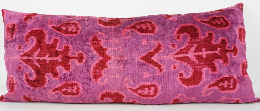 HANDMADE  IKAT SILK/VELVET PILLOWCASE