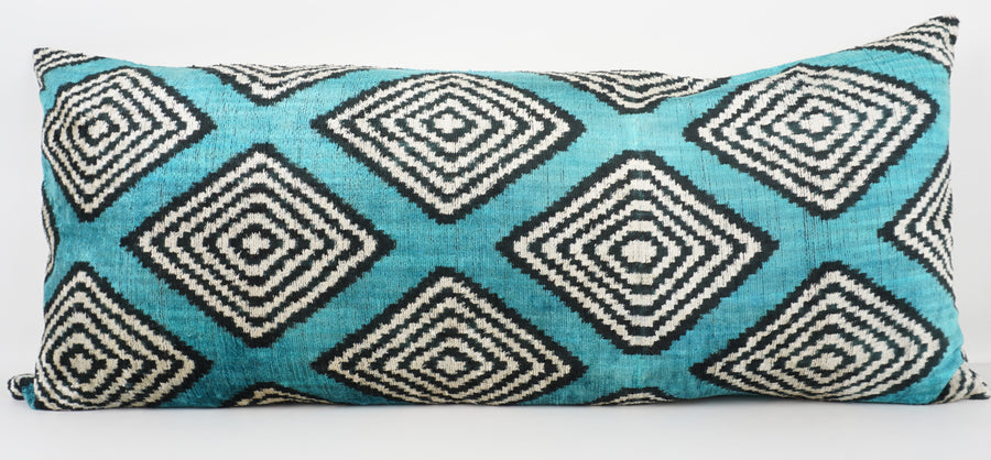 HANDMADE  IKAT SILK/VELVET PILLOWCASE