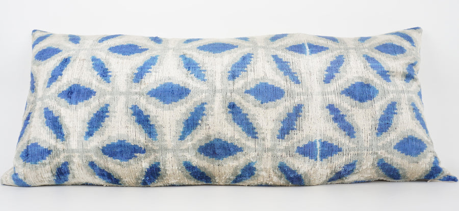 HANDMADE  IKAT SILK/VELVET PILLOWCASE