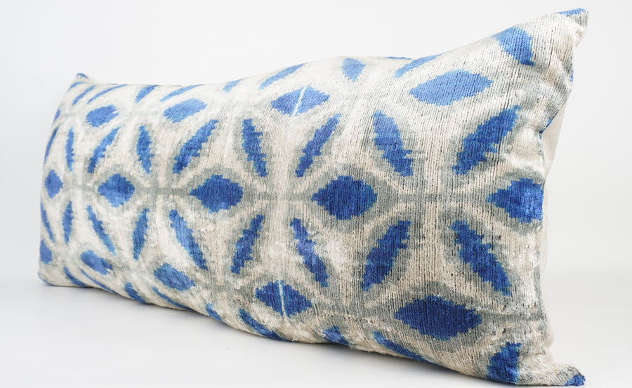 HANDMADE  IKAT SILK/VELVET PILLOWCASE