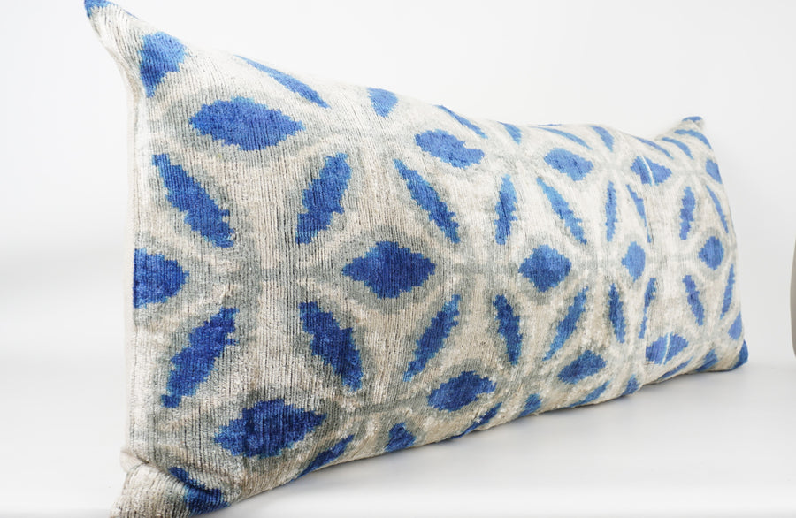 HANDMADE  IKAT SILK/VELVET PILLOWCASE