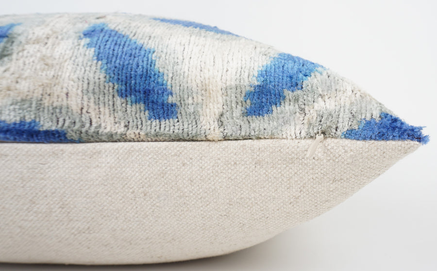 HANDMADE  IKAT SILK/VELVET PILLOWCASE