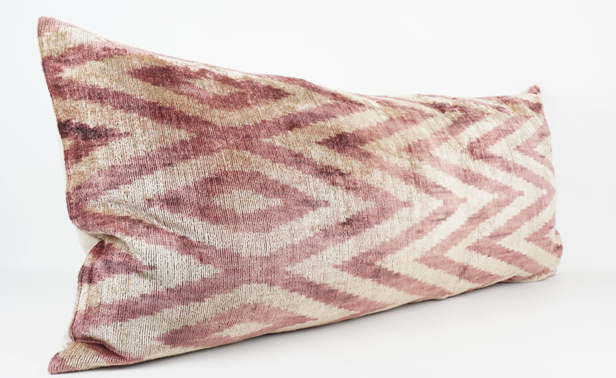 HANDMADE  IKAT SILK/VELVET PILLOWCASE