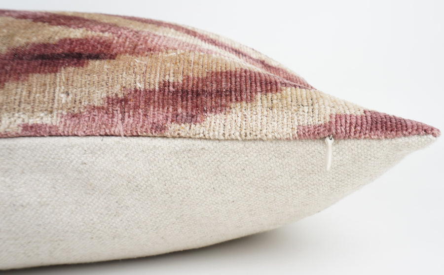 HANDMADE  IKAT SILK/VELVET PILLOWCASE
