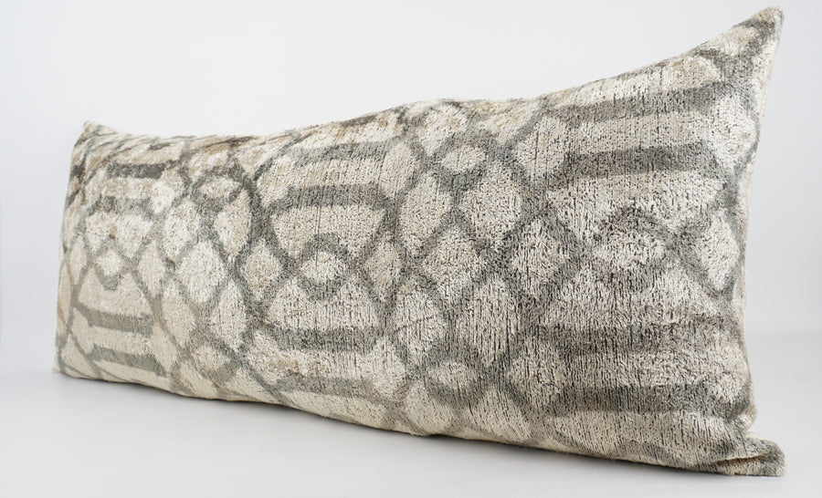 HANDMADE  IKAT SILK/VELVET PILLOWCASE