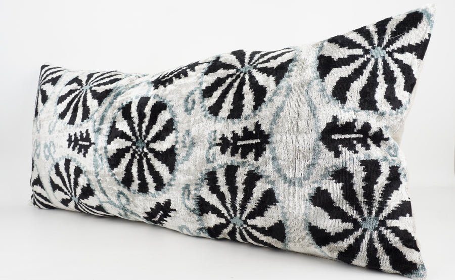 HANDMADE  IKAT SILK/VELVET PILLOWCASE